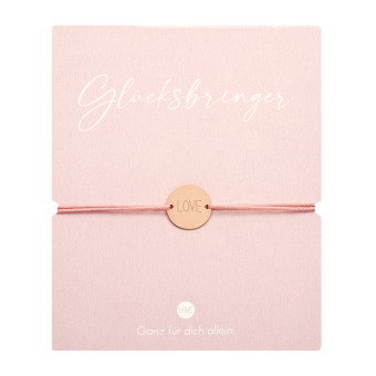 Armband - "Glücksbringer" - rosévergoldet - Love