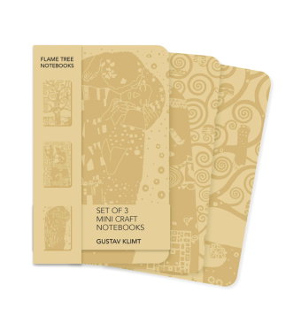 Dreier-Set mit handgefertigten Notizbüchlein: Gustav Klimt