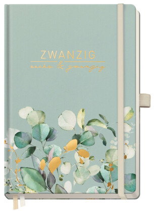 Wochen-Notiz-Timer Classic 25/26 A5 18 Monate [Minty Leaves]