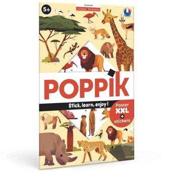 POPPIK - Sticker Lernposter Savanne