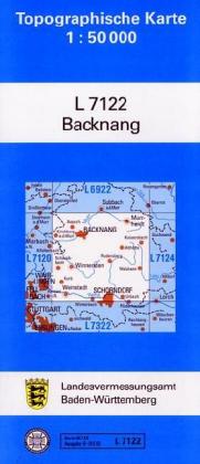 Topographische Karte Baden-Württemberg, Zivilmilitärische Ausgabe - Backnang