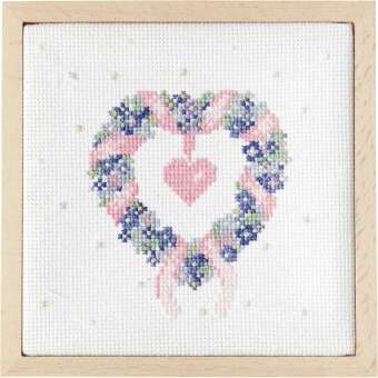 Stickpackung Gezählter Kreuzstich, Herzkranz