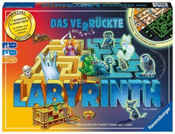 Ravensburger 26687 - Labyrinth Glow in the dark - Familienklassiker mit Leuchtfarbe, Spiel für Kinde