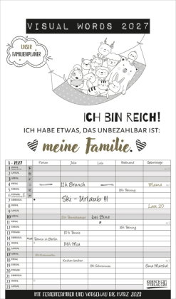Visual Words Familienplaner 2027