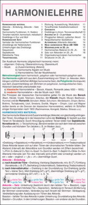 Leporello: Harmonielehre - Die komplette Theorie im Überblick
