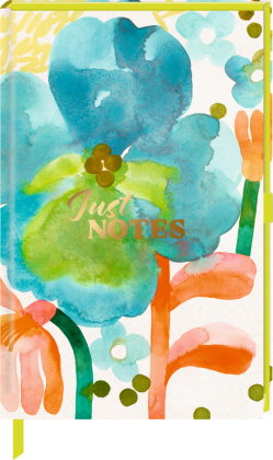 Notizbuch DIN A6 - Just Notes (Blue Flower)