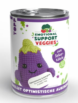 Emotional Support Veggies Häkelset Aubergine