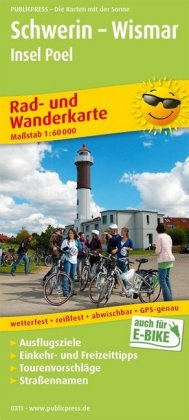 PublicPress Rad- und Wanderkarte Schwerin - Wismar, Insel Poel