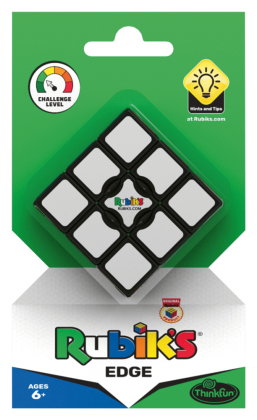 ThinkFun - 76396 - Rubik's Edge, 1x3x3 nur eine Ebene des original Rubik's Cubes, der einfache Einst