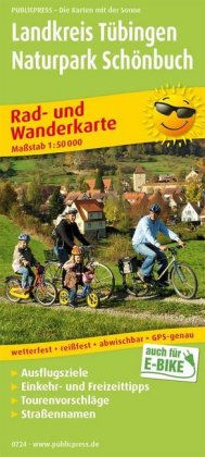 PUBLICPRESS Rad- und Wanderkarte Landkreis Tübingen, Naturpark Schönbuch