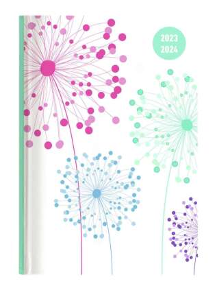 Collegetimer Blowballs 2023/2024 - Schüler-Kalender A6 (10x15 cm) - Pusteblume - Day By Day - 352 Se