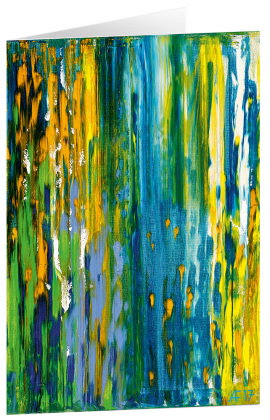 Kunstkarten "Grünes Farbspiel" 5 Stk.