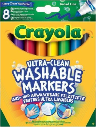 Crayola 8 Ultra-Clean aus- und abwaschbare Filzstifte