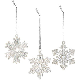 3er-Set Glasanhänger »Schneeflocken«