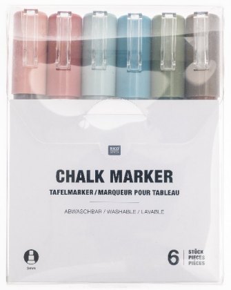 Tafelmarker Set Erdfarben, 6tlg.