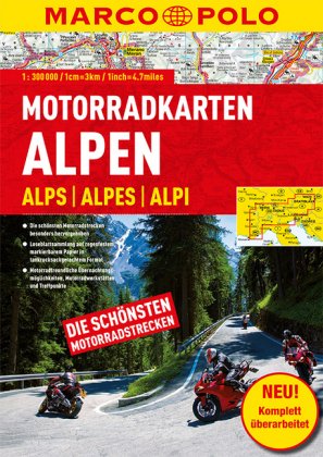 Marco Polo Motorradkarten Alpen 1:300 000