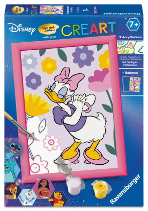 CreArt, Malen nach Zahlen Kinder - Disney Daisy Duck