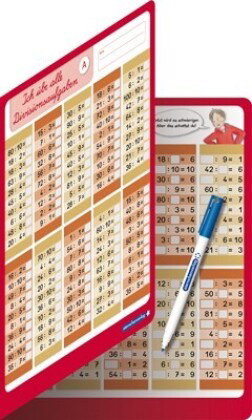 Ich übe alle Divisionsaufgaben, Doppelklappkarte mit Spezialstift