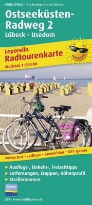 PUBLICPRESS Leporello Radtourenkarte Ostseeküsten-Radweg. Tl.2