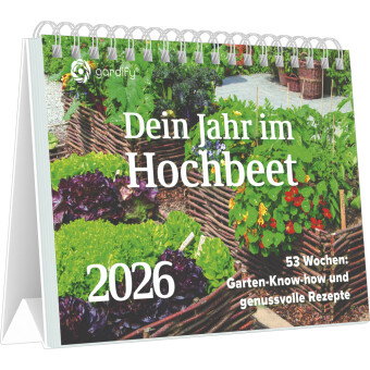 BJVV - Dein Jahr im Hochbeet 2026 - Wochenkalender 23×17 cm mit 53 Tipps, Rezepten & Anbauideen, Tis