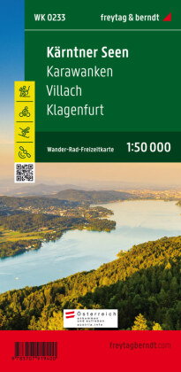Wörthersee und Umgebung, Wander-, Rad- und Freizeitkarte 1:50.000, freytag & berndt, WK 0233