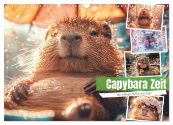 Capybara Zeit (Wandkalender 2026 DIN A3 quer), CALVENDO Monatskalender