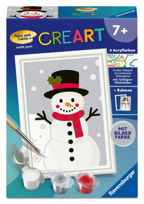 CreArt, Malen nach Zahlen Kinder - Schneemann Snowy
