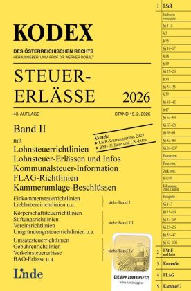 KODEX Steuer-Erlässe 2026, Band II