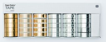 Tape Display Hot Foil, Gold/Silber, 30-teilig