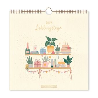 Wandkalender quadratisch 2027 Lieblingstage