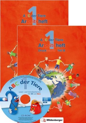ABC der Tiere 1 - Arbeitsheft Druckschrift, Teil A und B
