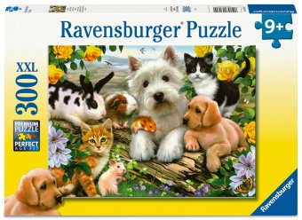 Kinderpuzzle 300 XXL Teile - Fröhliche Tierfreundschaft
