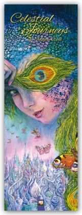 Josephine Wall, Celestial Journeys - Slimline-Kalender 2027 - Original Flame Tree Publishing-Kalende
