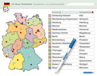 Ich kenne Deutschland - Bundesländer und Landeshauptstädte für die 3. bis 5. Klasse