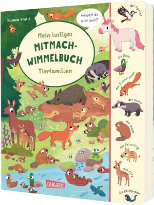 Mein lustiges Mitmach-Wimmelbuch: Tierfamilien