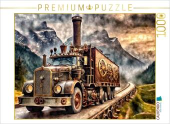 CALVENDO Puzzle Auflieger-Lastkraftwagen | 1000 Teile Lege-Größe 64x48cm Foto-Puzzle für glückliche