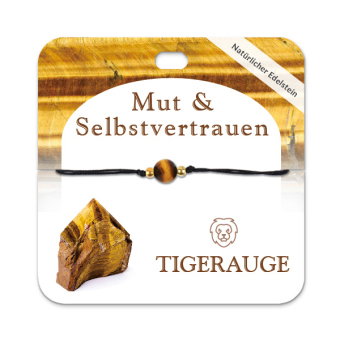 Tigerauge Armband mit 1 Edelsteinperle