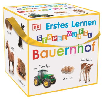 Erstes Lernen Stapelwürfel. Bauernhof