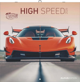 Alpha Edition - High Speed Kalender 2026 - Broschürenkalender 30×30 cm, mit 12 Luxusauto-Motiven, 6