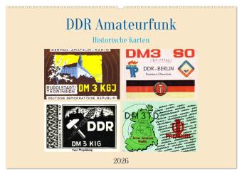 DDR Amateurfunk Historische Karten (Wandkalender 2026 DIN A2 quer), CALVENDO Monatskalender