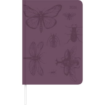 Alpha Edition - Lady Journal Grande Deluxe Purple 2026 - Buchkalender A5 (ca. 15×21 cm) mit Wochenüb