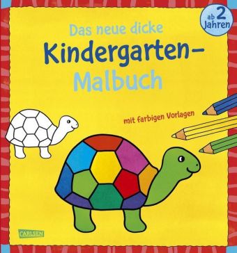 Ausmalbilder für Kita-Kinder: Das neue, dicke Kindergarten-Malbuch: Mit farbigen Vorlagen und lustig