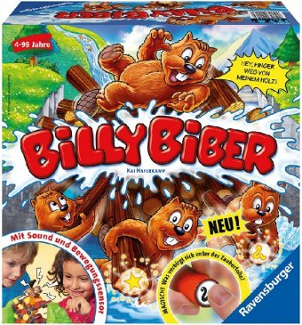 Ravensburger 22246 - Billy Biber - Geschicklichkeitsspiel für ruhige Hände - Spiel für Kinder ab 4 J