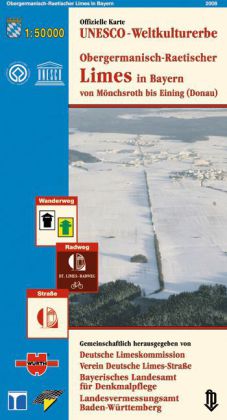 Obergermanisch-Raetischer Limes in Bayern von Mönchsroth bis Eining (Donau), Offizielle Karte UNESCO