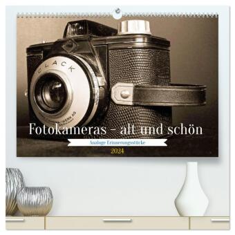 Fotokameras - alt und schön (hochwertiger Premium Wandkalender 2024 DIN A2 quer), Kunstdruck in Hoch