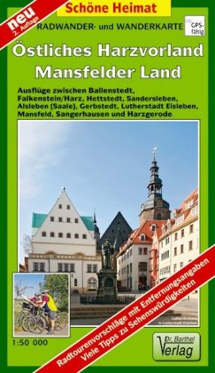 Radwander- und Wanderkarte Östliches Harzvorland, Mansfeld, Hettstedt, Lutherstadt Eisleben und Umge