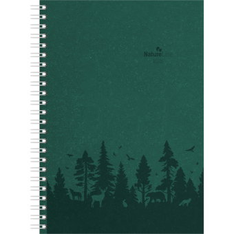Alpha Edition - Wochenplaner Nature Line Forest Ringbuch 2026 - Taschenkalender A5 (15×21 cm) mit 12