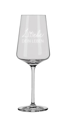 Weinglas Weißwein 410ml Genuss & Design L(i)ebe dein Leben