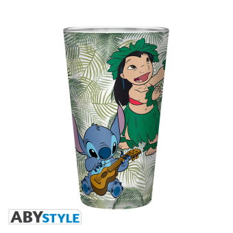 DISNEY - Large Glass - - Lilo & Stitch -