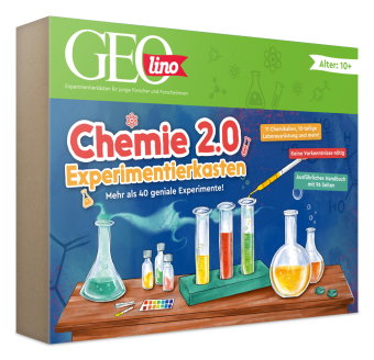 FRANZIS 67212 - GEOlino Chemie 2.0 Experimentierkasten - Mehr als 40 geniale Experimente! Für Kinder